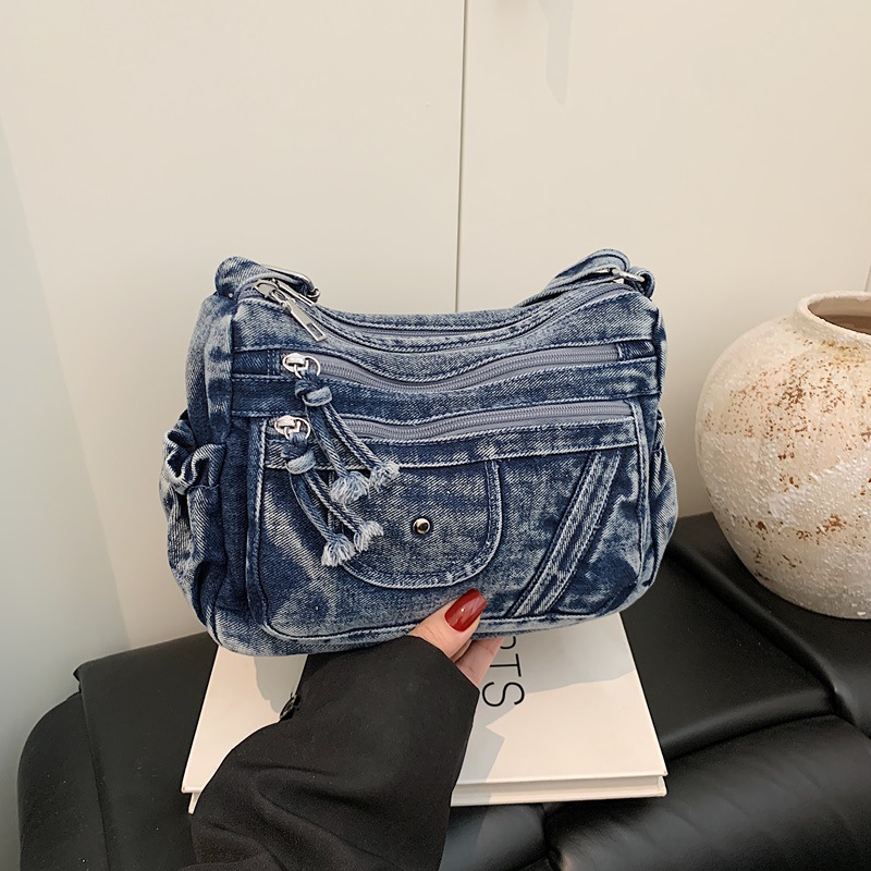 Luxury Bags Denim - Сумка-рюкзак из синего денима в стиле