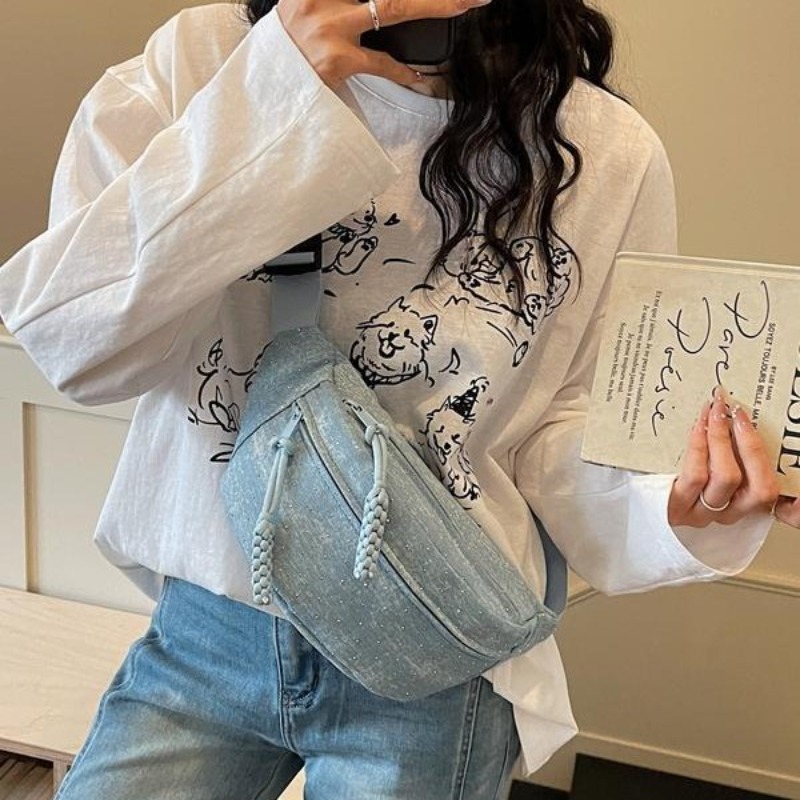 Luxury Bags Denim - Новая женская легкая спортивная поясная сумка