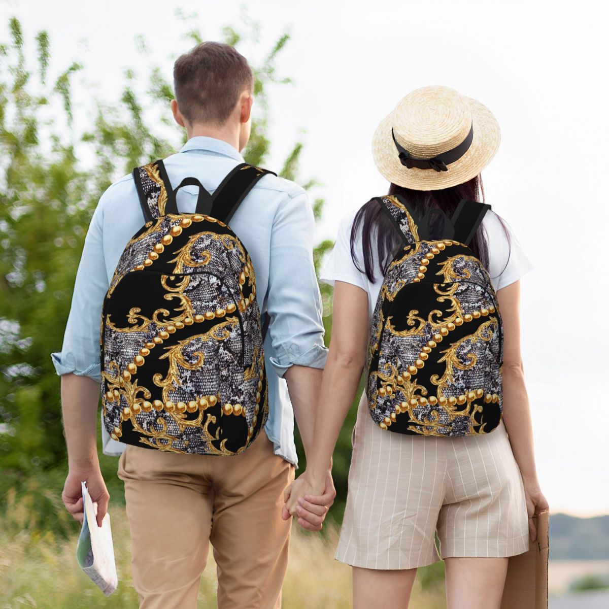 Luxury Bags Europe - Роскошный золотой европейский рюкзак в стиле