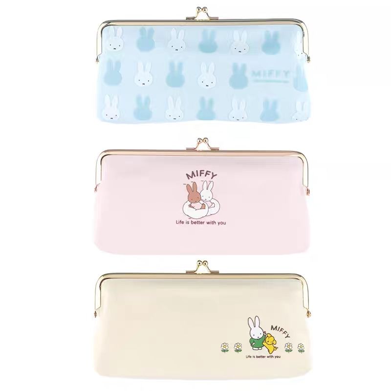 Luxury Bags In Japan - Золотой пенал-косметичка Miffy: Прозрачный, милый, кавайный,