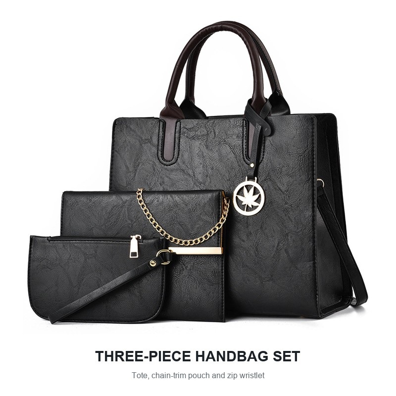 Structured Handbag Top Handle - Женский комплект из 3 сумок: вместительная