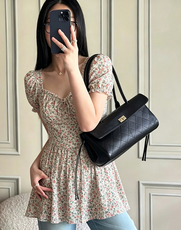 Structured Handbag Top Handle - CLAREGQI 2026 Новая женская сумка через