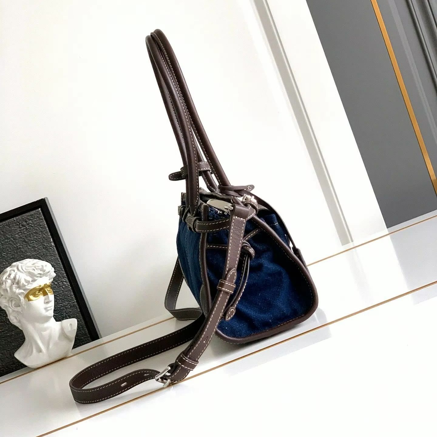 Джинсовая кожаная мини-сумка B – обзор и цена Luxury Bags Denim
