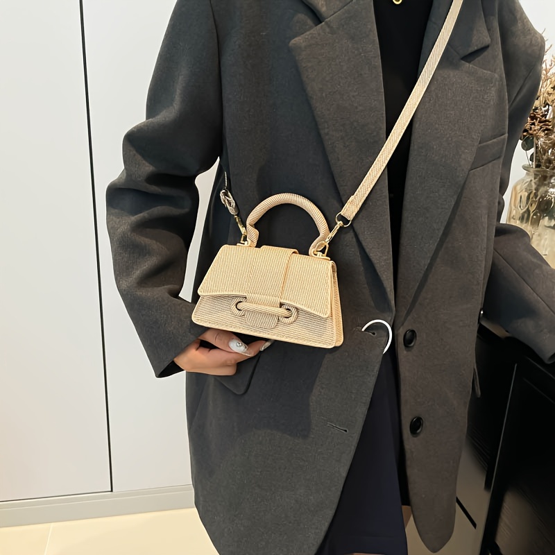 Женская модная плетеная мини-с – обзор и цена Structured Handbag Top Handle