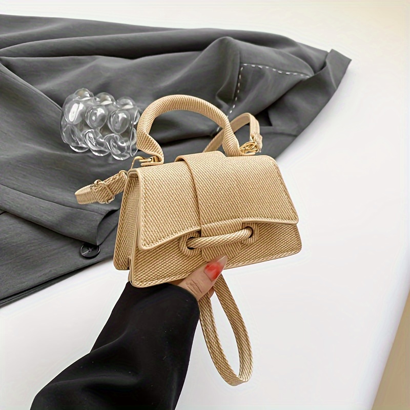 Женская модная плетеная мини-с – обзор и цена Structured Handbag Top Handle