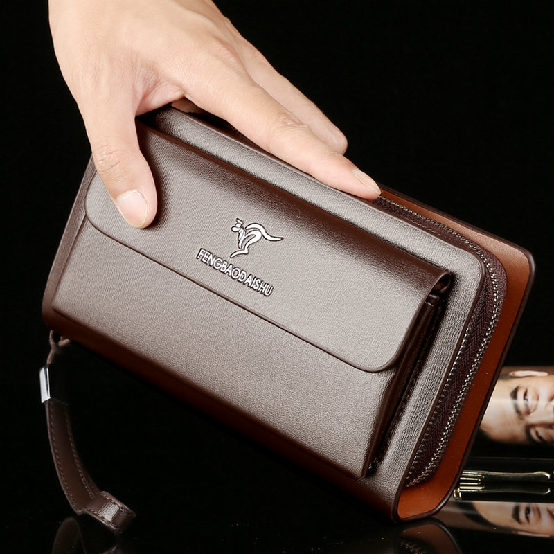 Модные мужские кошельки-клатчи – обзор и цена Wristlet Wallet Zipper