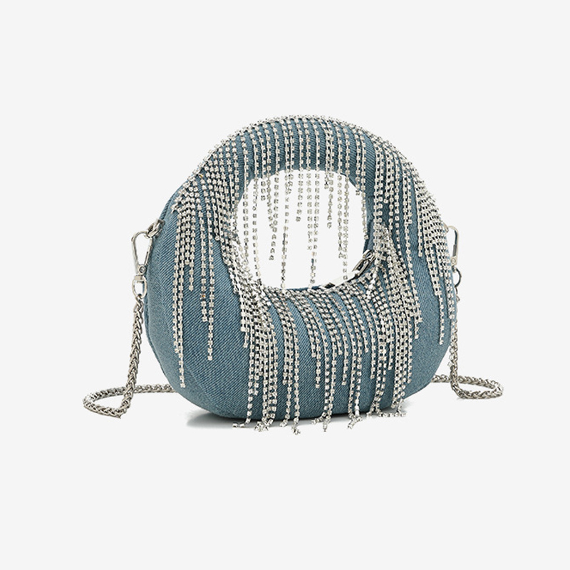 Вечерний клатч в форме полумес – обзор и цена Luxury Bags Denim