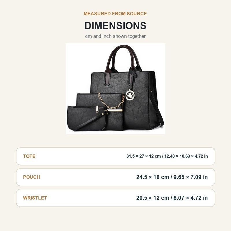 Женский комплект из 3 сумок: в – обзор и цена Structured Handbag Top Handle