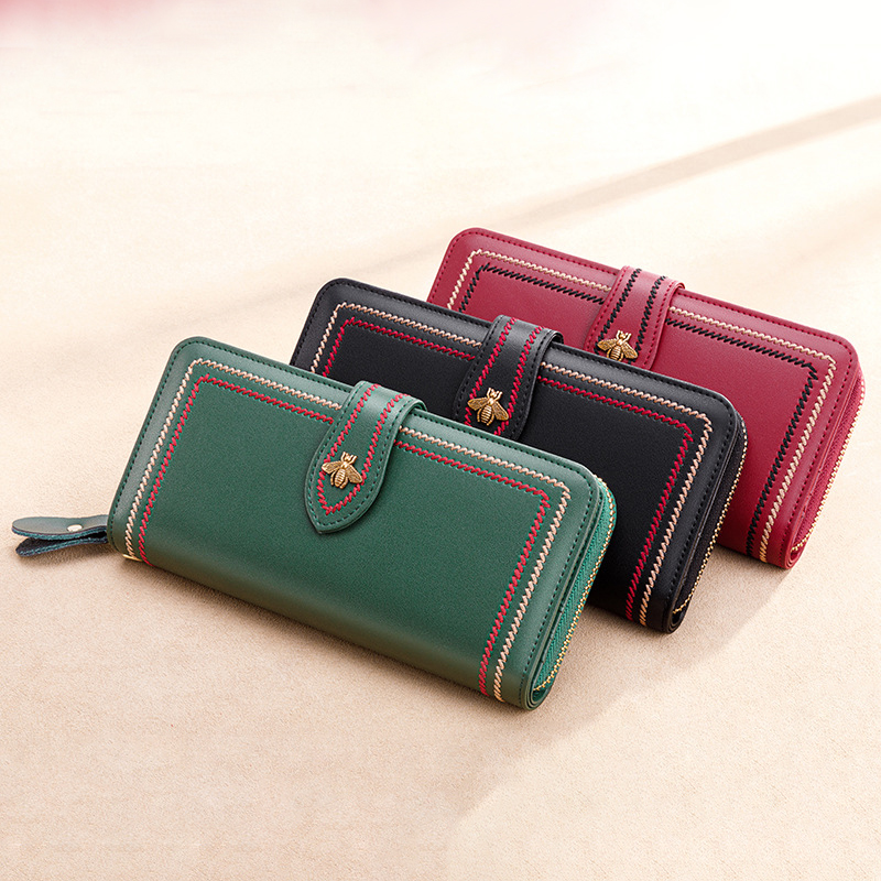 Кошельки из натуральной кожи,  – обзор и цена Wristlet Wallet Zipper