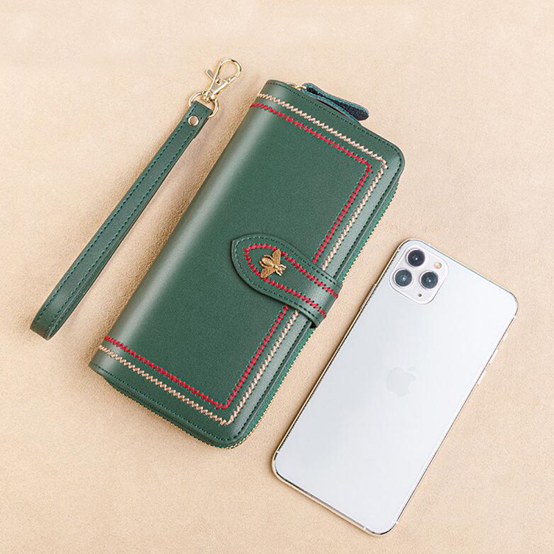 Кошельки из натуральной кожи,  – обзор и цена Wristlet Wallet Zipper